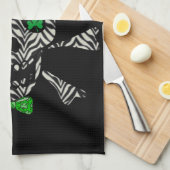 St. Patrick's Zebra Skull Tea Towel (Quarter Fold)