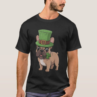 St. Patricku2019s Day French Bulldog Funny Frenchi T-Shirt