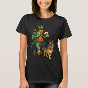 St. Patricku2019s Day Leprechaun with Beer German T-Shirt