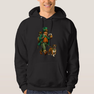 St. Patricku2019s Day Leprechaun with Beer Walking Hoodie