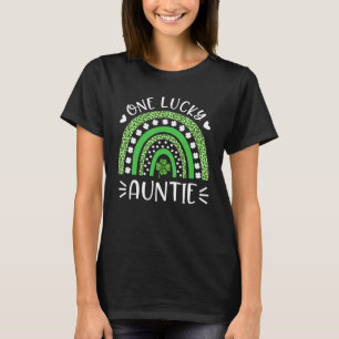 St Patricku2019s Day One Lucky Auntie Rainbow Leop T-Shirt