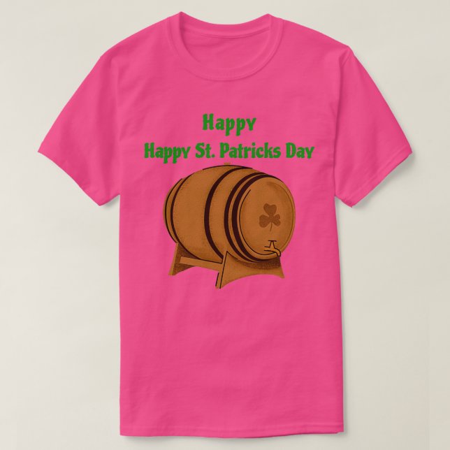 St Patrickx27s Day Drinking T-Shirt (Design Front)