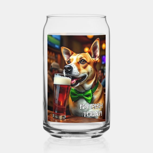 St. Pat's Dog Can Glass (Front)