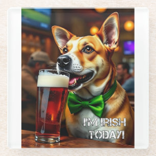 St. Pat's Dog Glass Coaster