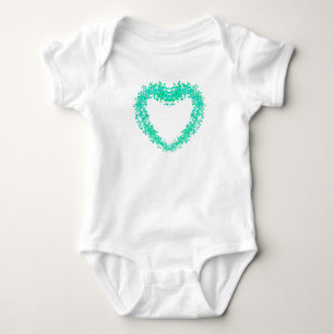 St. Patties day, abstract clover Irish hearts Baby Bodysuit