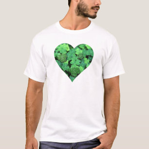 St. Patties day, green shamrock, Irish hearts T-Shirt