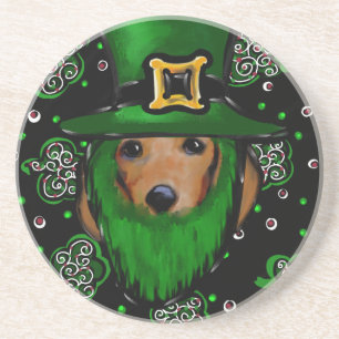St. Patty Doxie Art Design Coaster