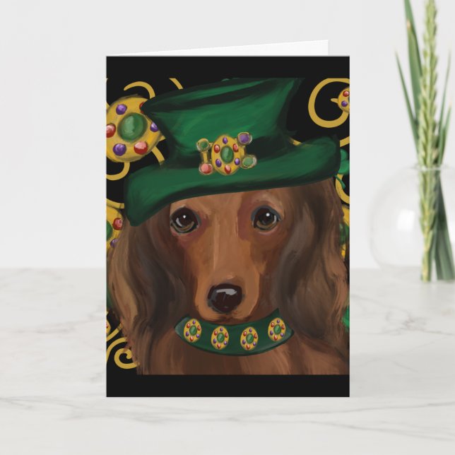 St.Patty Doxie Card (Front)