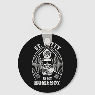 St Patty Is My Homeboy Vintage Funny St Patrick's Key Ring