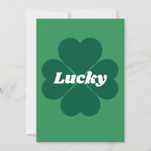 St. Patty’s Shamrocks green lucky clover Invitation