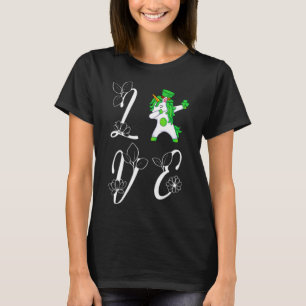 St Pattys Day Love Green Dabbing Lepricorn Four Le T-Shirt