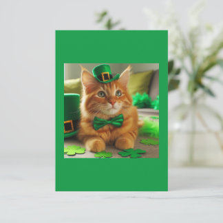 St. Patty's Day Orange Tabby Cat