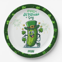 St Patty's Day Pickle Cartoon Character