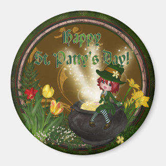 St Pattys Leprechaun Magnet