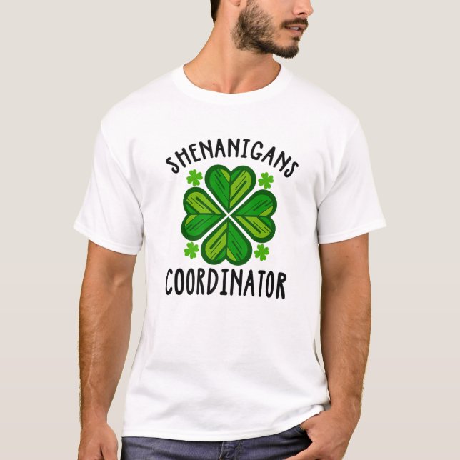 St Pattys Teacher St Patricks Day Shenanigans Coor T-Shirt (Front)