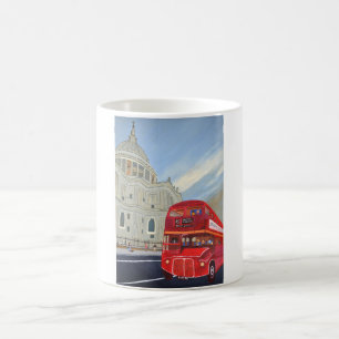 St.Paul Cathedral and London Bus Coffee Mug