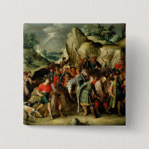 St. Paul Led to Damascus After his Conversion 15 Cm Square Badge