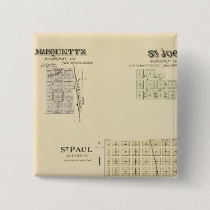 St. Paul, Marquette, and St. Joe, Nebraska 15 Cm Square Badge