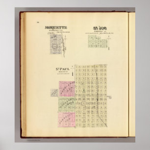 St. Paul, Marquette, and St. Joe, Nebraska Poster