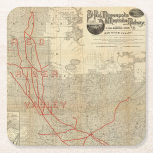 St Paul, Minneapolis and Manitoba Railway Square Paper Coaster