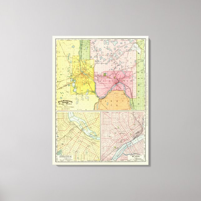 St. Paul, Minneapolis, Minnesota Canvas Print (Front)