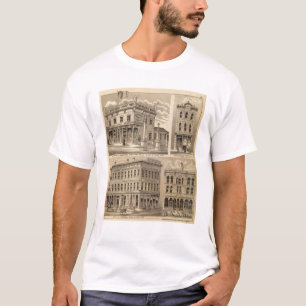 St. Paul, Minneapolis, Minnesota Lithograph Map T-Shirt