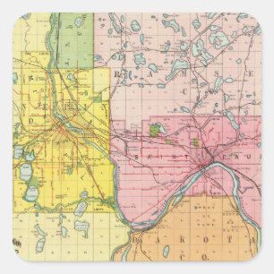 St. Paul, Minneapolis, Minnesota Square Sticker