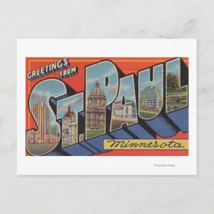 St. Paul, Minnesota - Large Letter Scenes Postcard