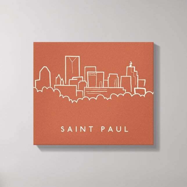 St. Paul, Minnesota Skyline Canvas Print (Front)