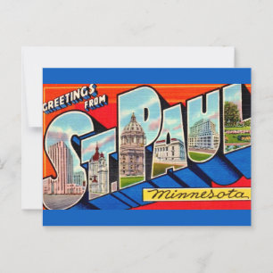 St Paul MN Greetings Postcard