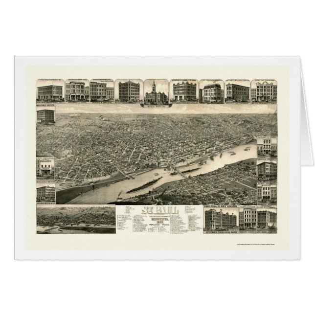 St. Paul, MN Panoramic Map - 1883 (Front Horizontal)