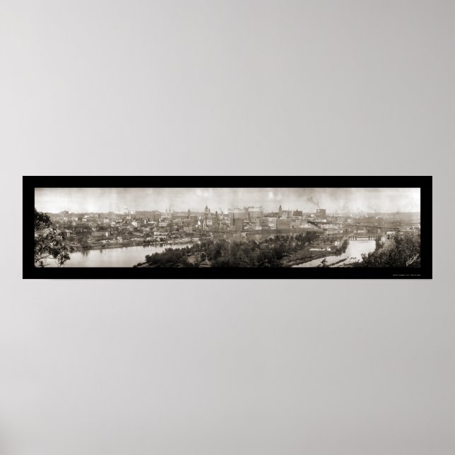 St. Paul MN Panoramic Photo 1911 Poster (Front)