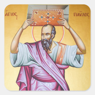 St. Paul Orthodox Christian Icon Square Sticker