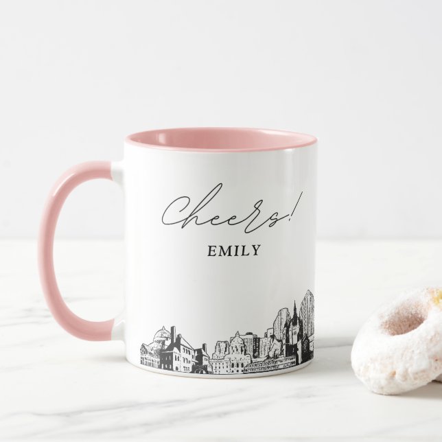 St. Paul Personalised Wedding Coffee Mug (With Donut)