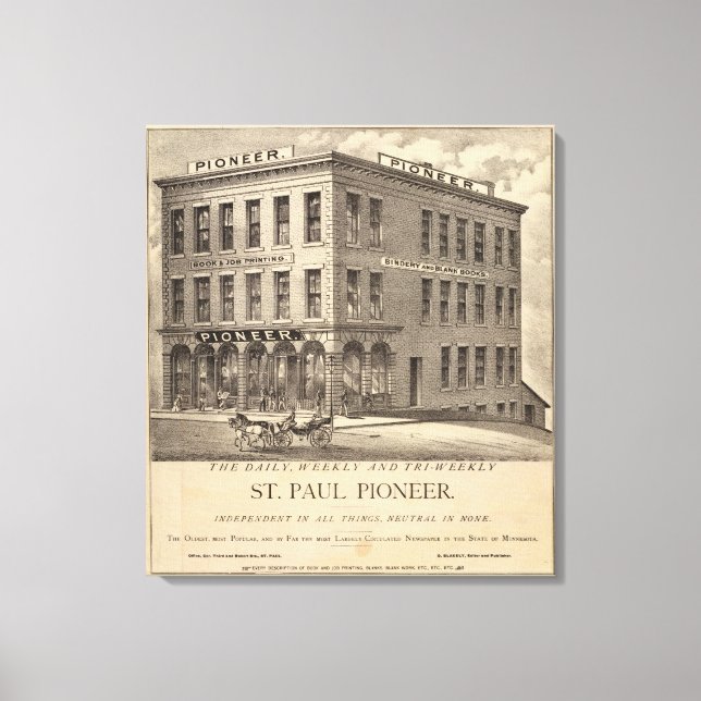 St. Paul Pioneer Canvas Print (Front)