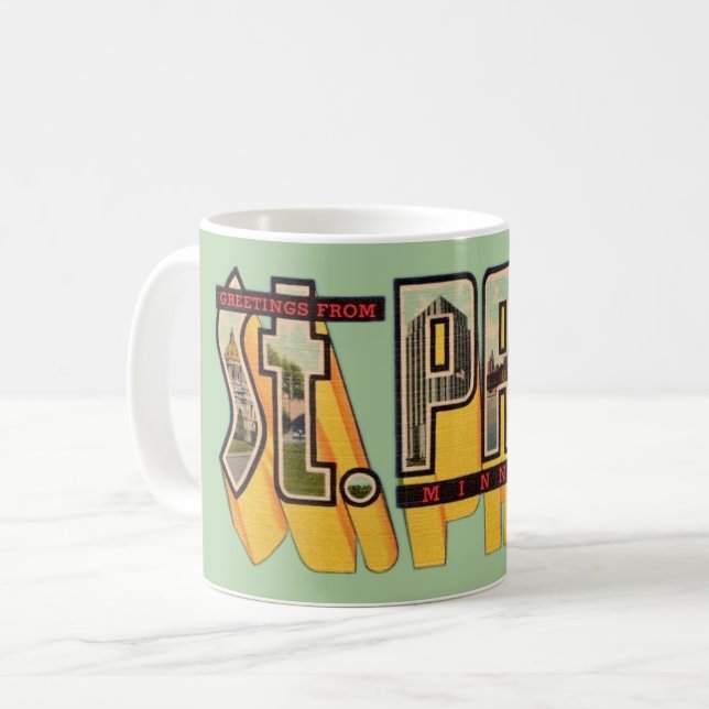 St Paul Retro Greeting Mug (Front Left)