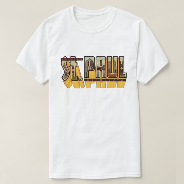 St Paul Retro Greeting T-Shirt (Design Front)