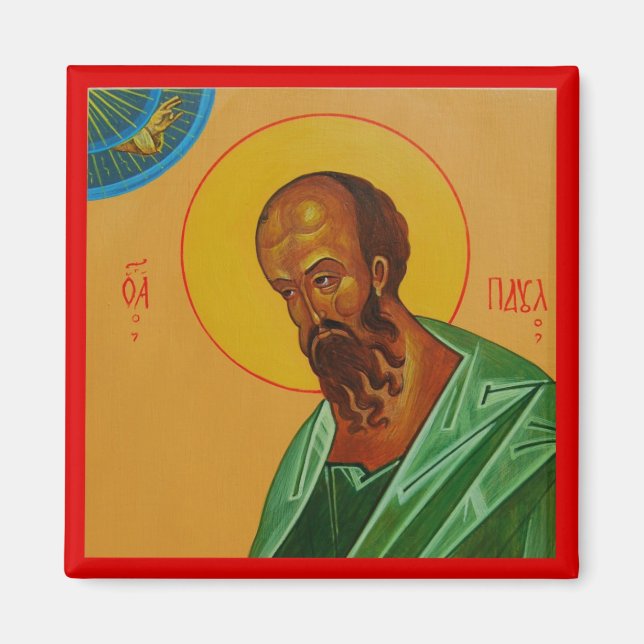 St Paul the Apostle Orthodox Icon Magnet (Front)