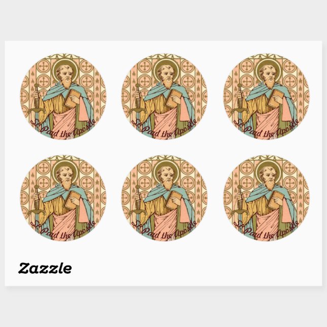 St. Paul the Apostle (RLS 13) Classic Round Sticker (Sheet)