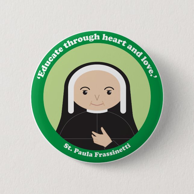 St. Paula Frassinetti 6 Cm Round Badge (Front)