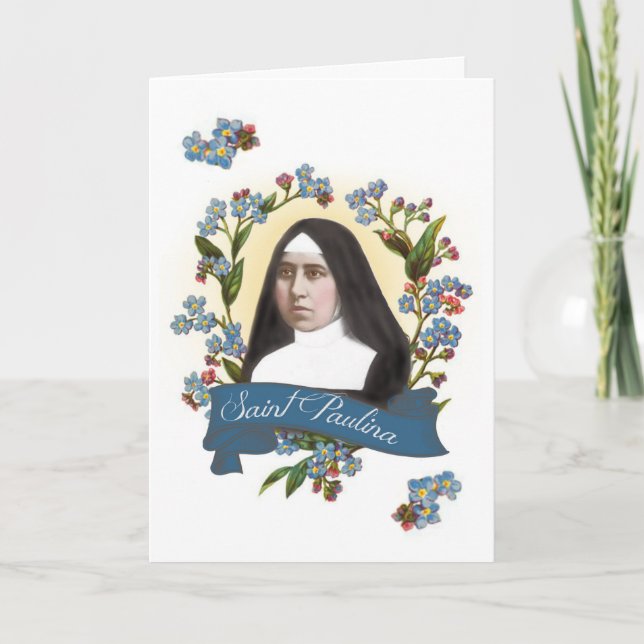 St. Paulina (Pauline) Patron Saint of Diabetics Holiday Card (Front)