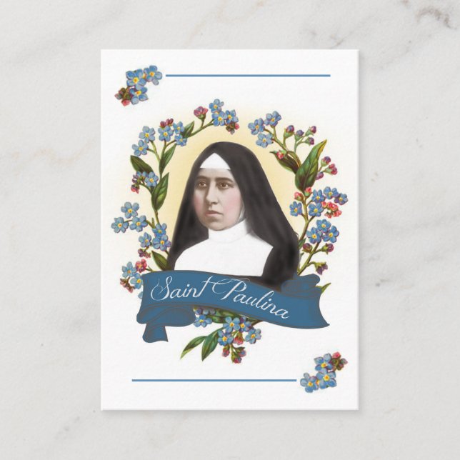 St. Paulina Saint of Diabetics/Diabetes Holy Card (Front)