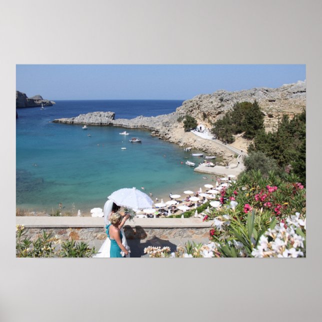 St.Paul's Bay, Lindos Poster (Front)