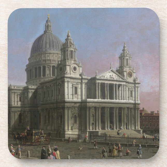 St. Paul's Cathedral, 1754 (oil on canvas) Coaster (Front)