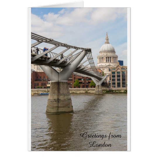 St Paul's Cathedral and the Millenium Bridge Card