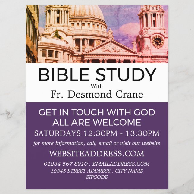 St Paul's Cathedral, Christian Bible Class Advert  Flyer (Front)