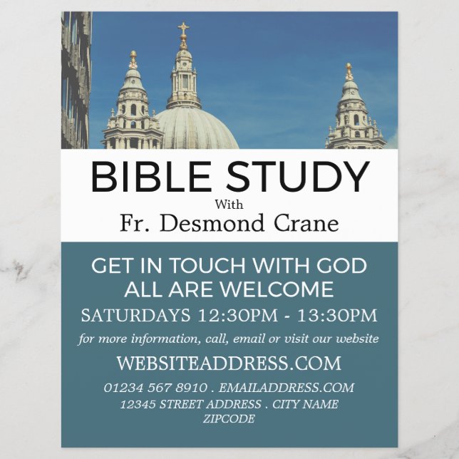 St Paul's Cathedral, Christian Bible Class Advert Flyer (Front)