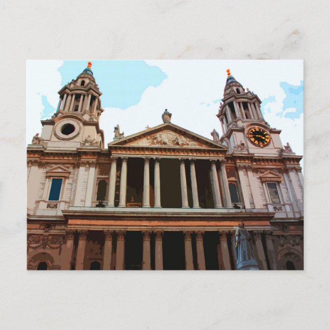 St Paul's Cathedral in London, UK Postcard (Front)