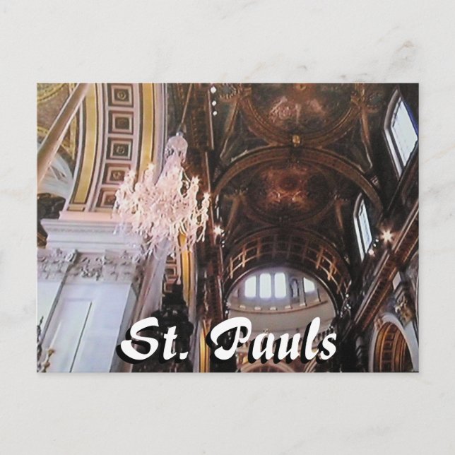St Pauls cathedral interior London postcard (Front)