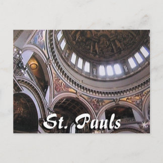 St Pauls cathedral interior London postcard